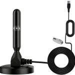 Antena HD con Base de Imán  Frecuencia UHF 470-890 MHz, 360° de Cobertura