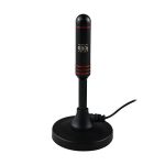 Antena de interior VHF/UHF Compacta  Excelente Recepción con Bajo Perfil y Peso Ligero