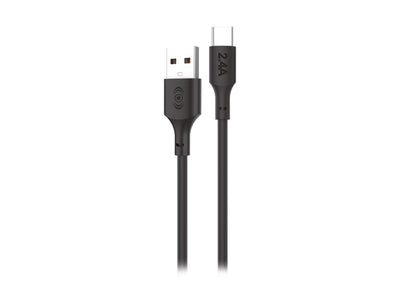 Cable USB a Tipo C Negro 1 metro 2.4 A