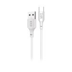 Cable USB a Tipo C Blanco 1 metro 2.4 A