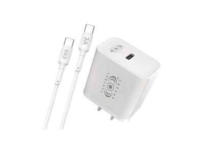 Combo Cargador tipo C a C Blanco