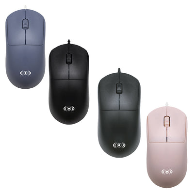 Mouse Alámbrico Óptico con Diseño Ergonómico Varios Colores