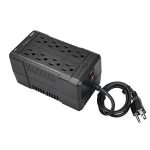 Regulador De Voltaje 8 Contactos 1000kv 500w Casa Oficina Color Negro