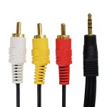 Cable de Audio y Video 3 RCA a 1 AUX (3.5 mm)