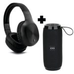 kit de Audífonos Diadema + Bocina Bluetooth Portátil