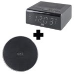 kit Cargador Inalámbrico + Radio Reloj Despertador FM
