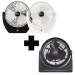 kit ventilador personal de 9 pulgadas mas un ventilador personal recargable