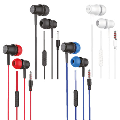 Audífonos con Cable CE-AU47  Entrada 3.5 mm, Varios Colores