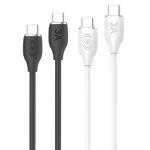 Cable Tipo C a Tipo C 60W Carga Rápida Negro