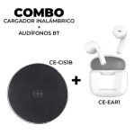 kit de Cargador inalambrico de 10W y Audífonos Bluetooh