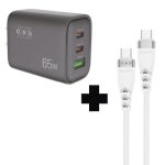 kit turbo cargador 65W mas cables de turbo carga para entrada tipo C